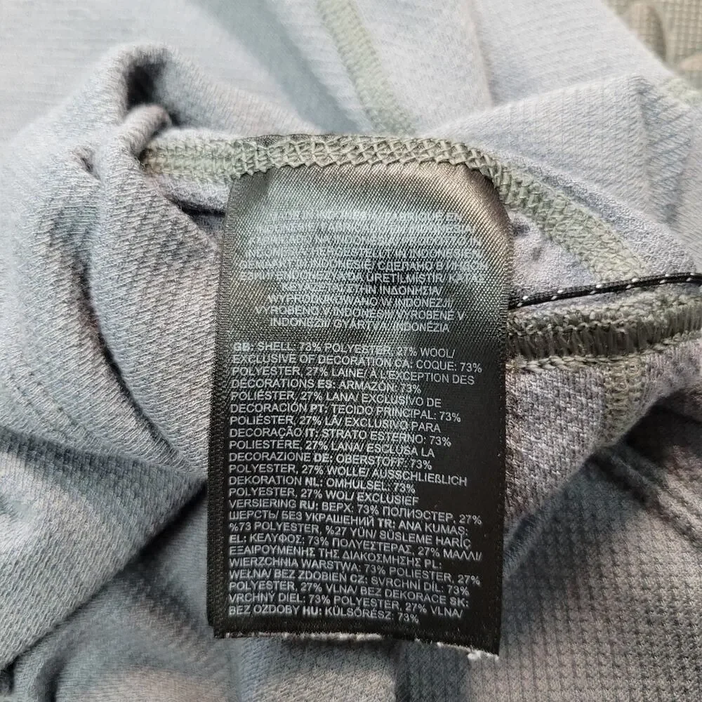 The North Face Wool Blend Sweater Men's S Gray 1/4 Zip Pullover Hiking Outdoor